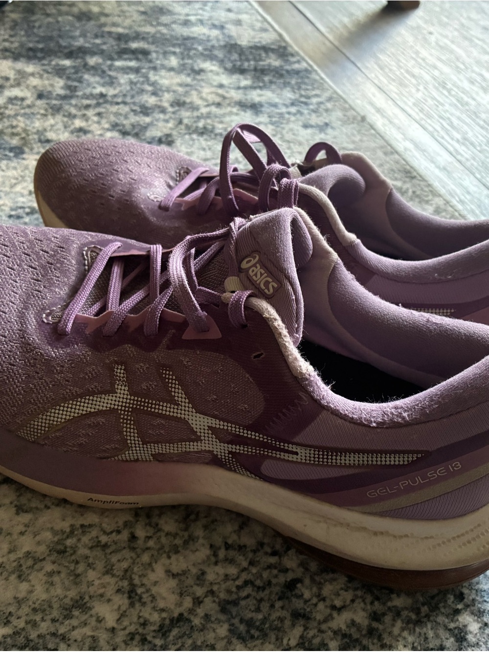 ASICS Women's Light Purple Lace-Up Running Sneakers - Picture 5 of 9